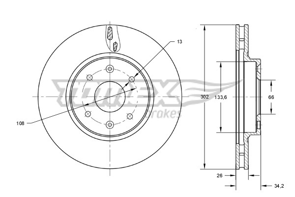 TOMEX Brakes Bremsscheibe